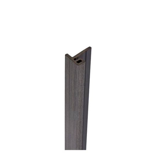 Argent Forma Slatted Composite Cladding End Trim - Length 3.6m x Width 75mm