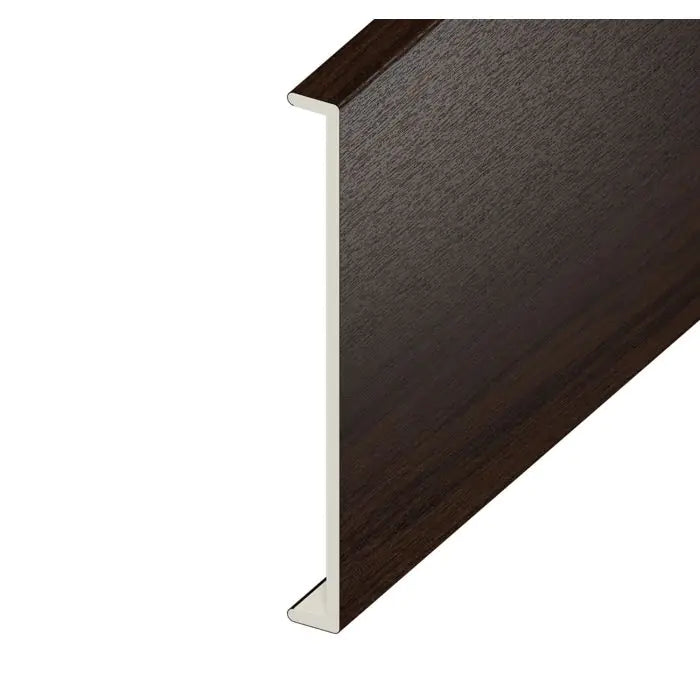 Rosewood Woodgrain Double Fascia Capping Board - Length 5m x Width 350mm