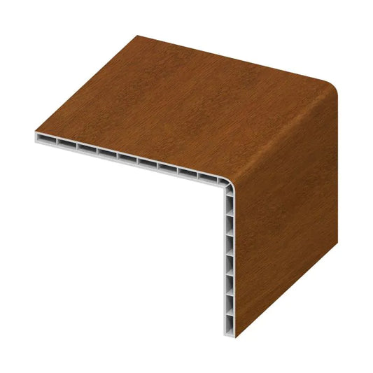 UPVC Hollow Angle Trim - Golden Oak, 5m x 100mm x 80mm