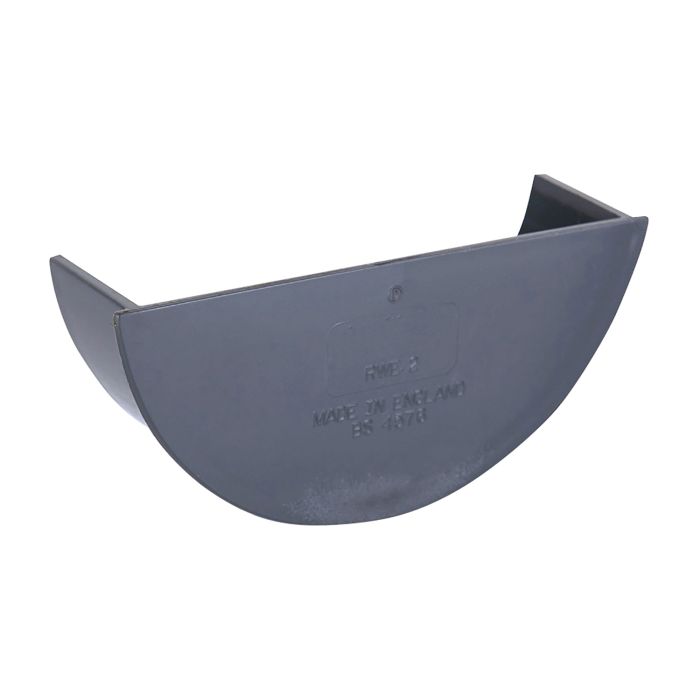 Anthracite Grey Half Round Guttering Internal Stop-end - 112mm