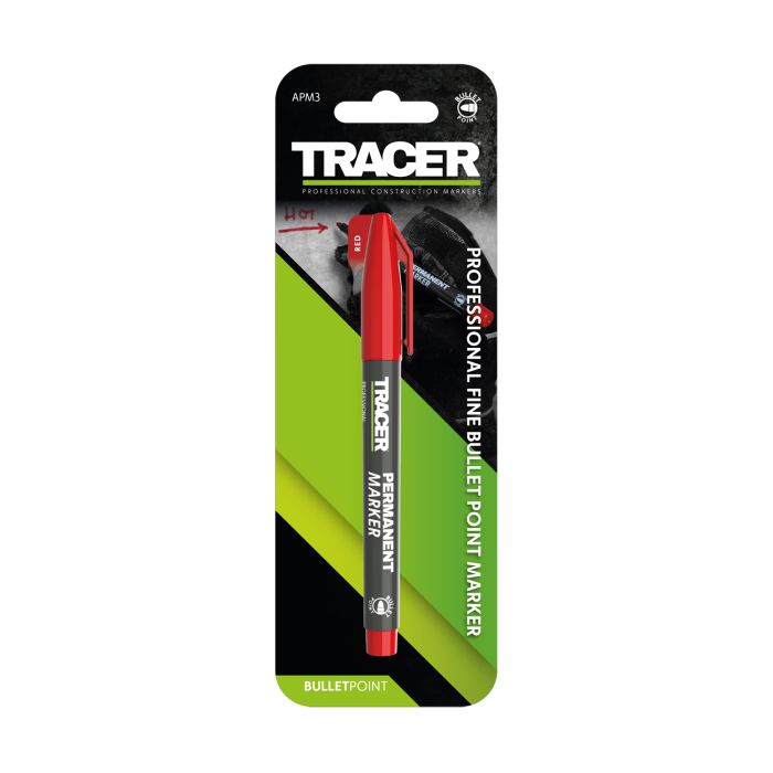 Tracer Red Permanent Multi-Purpose Marker Pen