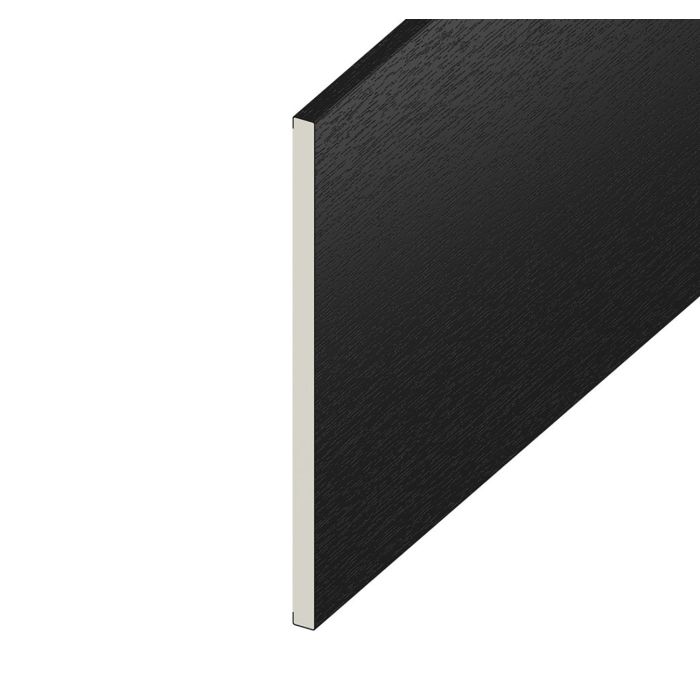Black Ash Woodgrain Flat Board - Length 5m x Width 200mm
