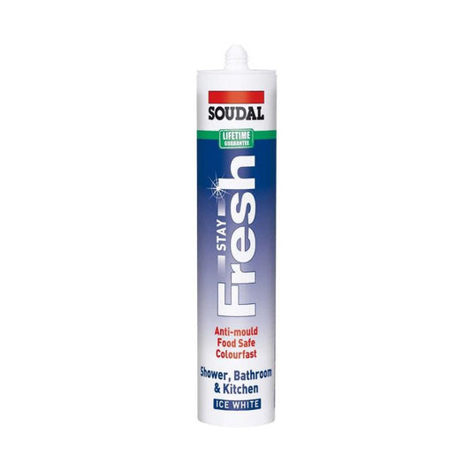 Soudal Icy White Stay Fresh Anti-Mould Silicone Sealant - 300ml