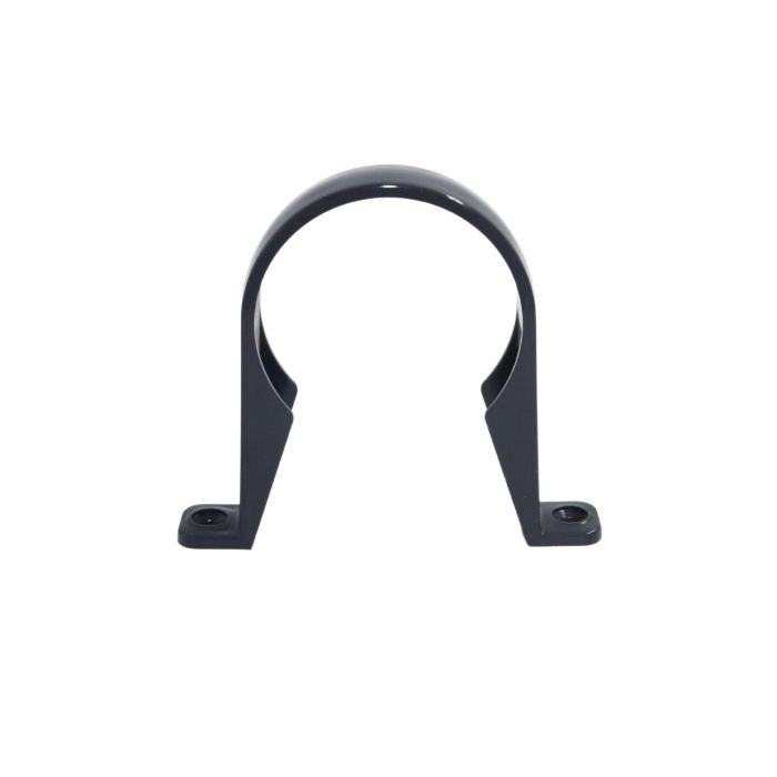 Anthracite Grey Round Guttering Downpipe Clip - 112mm