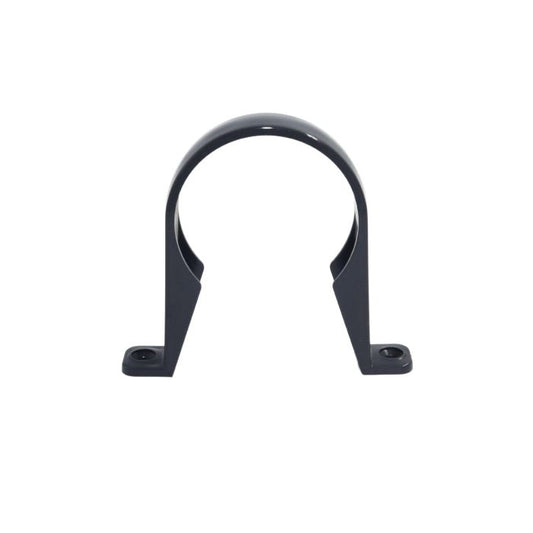 Anthracite Grey Round Guttering Downpipe Clip - 112mm