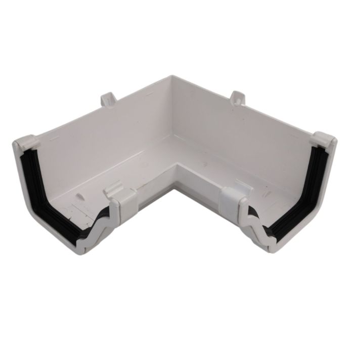 White Ogee Guttering 90° Internal Angle - 135mm