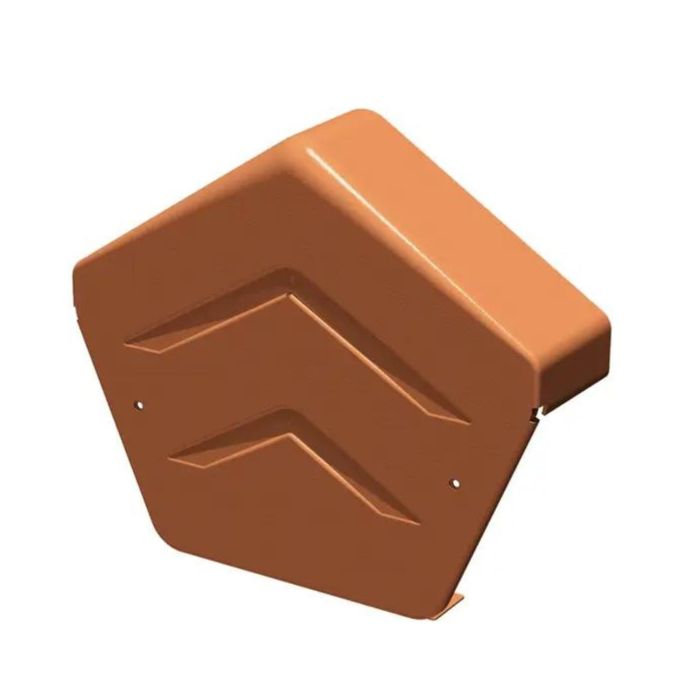 Terracotta Manthorpe Dry Verge Angled Ridge Cap - 226mm x 265mm
