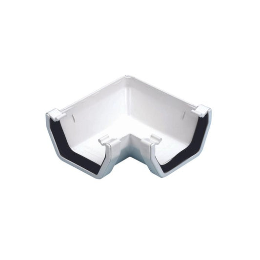 White Square Guttering 90° Angle - 114mm
