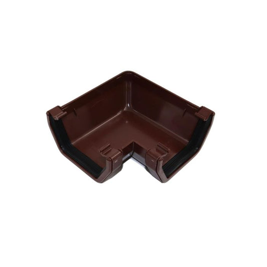 Brown Square Guttering 90° Angle - 114mm