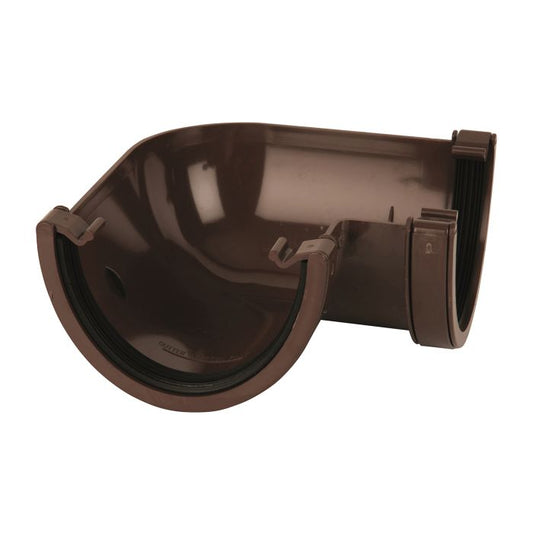 Brown Deepflow Guttering 90° Angle - 114mm