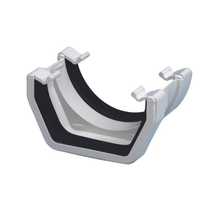 White Square To Round Guttering Adaptor - 114mm