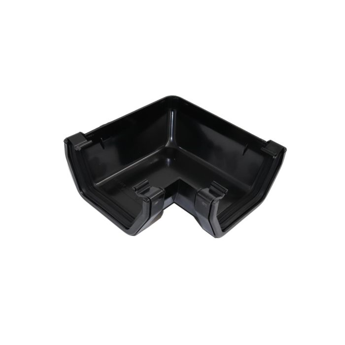 Black Square Guttering 90° Angle - 114mm