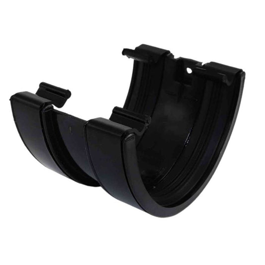 Black Deepflow Guttering Union Bracket - 114mm