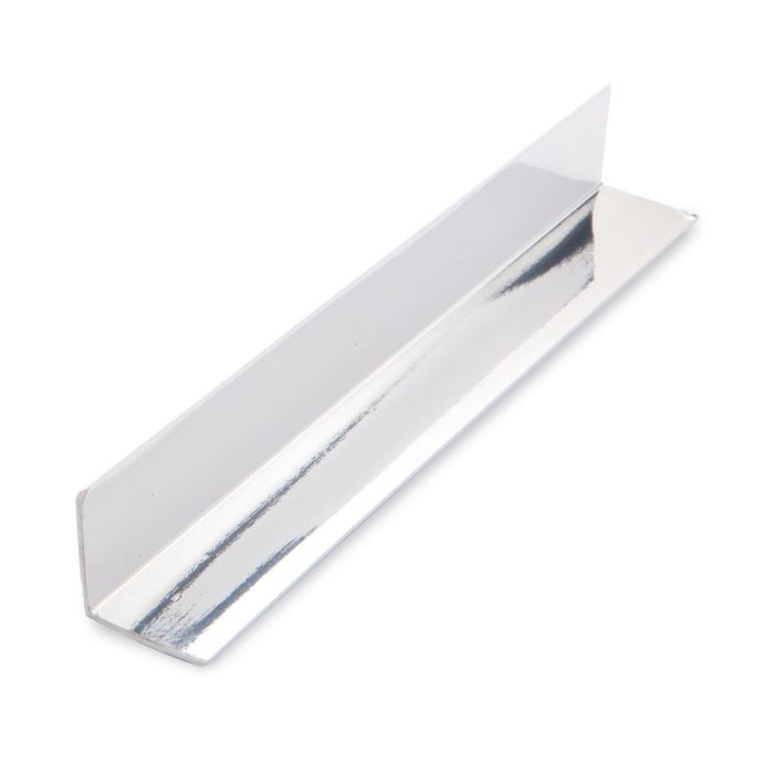 Guardian Chrome PVC Decor Cladding 28mm Right Angle Trim - 2.7m