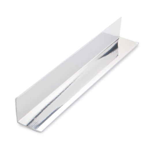 Guardian Chrome PVC Decor Cladding 28mm Right Angle Trim - 2.7m