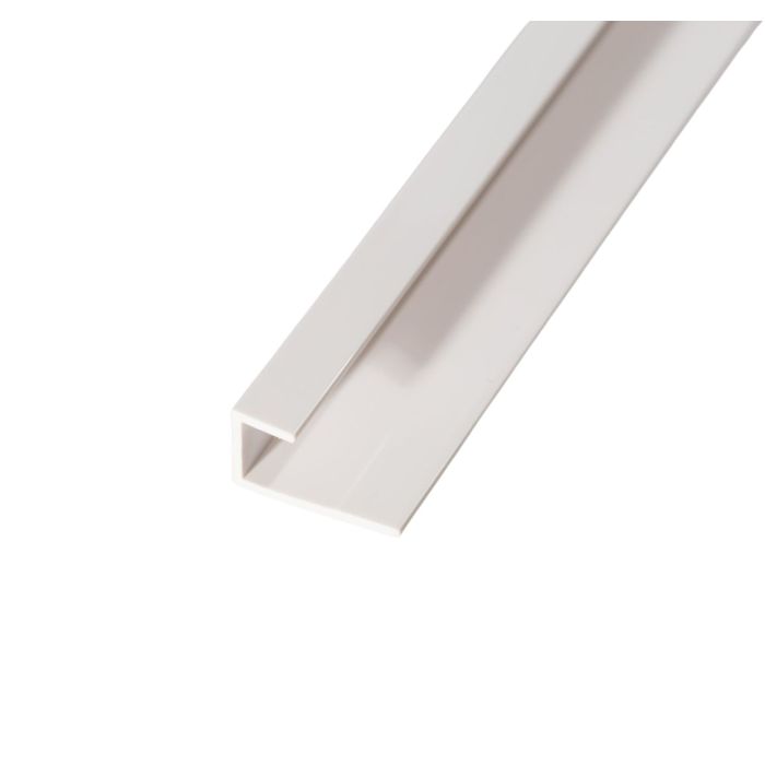 White PVC Starter Trim U Channel for Storm 10mm Bathroom Cladding - 2.4m