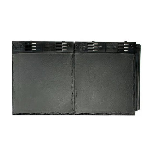 Anthracite Black Envirotile Plastic Lightweight Roof Slate Double Tile - Length 365mm x Width 630mm