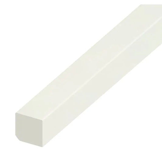 UPVC Square Section Trim - White Ash, 5m x 20mm