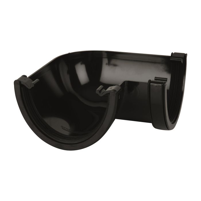 Black Deepflow Guttering 90° Angle - 114mm