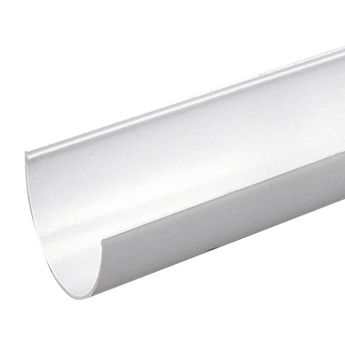 White Deepflow Gutter - 114mm x Length 4m