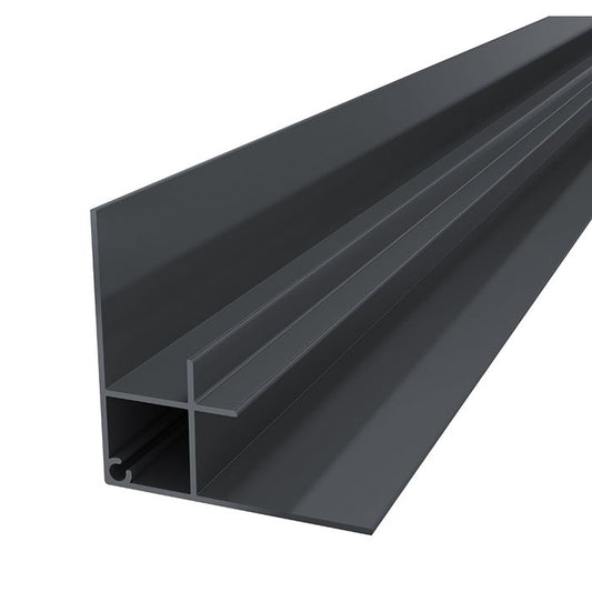 Anthracite Grey Horizontal Coastline Cladding 90° Internal Corner - Length 5m