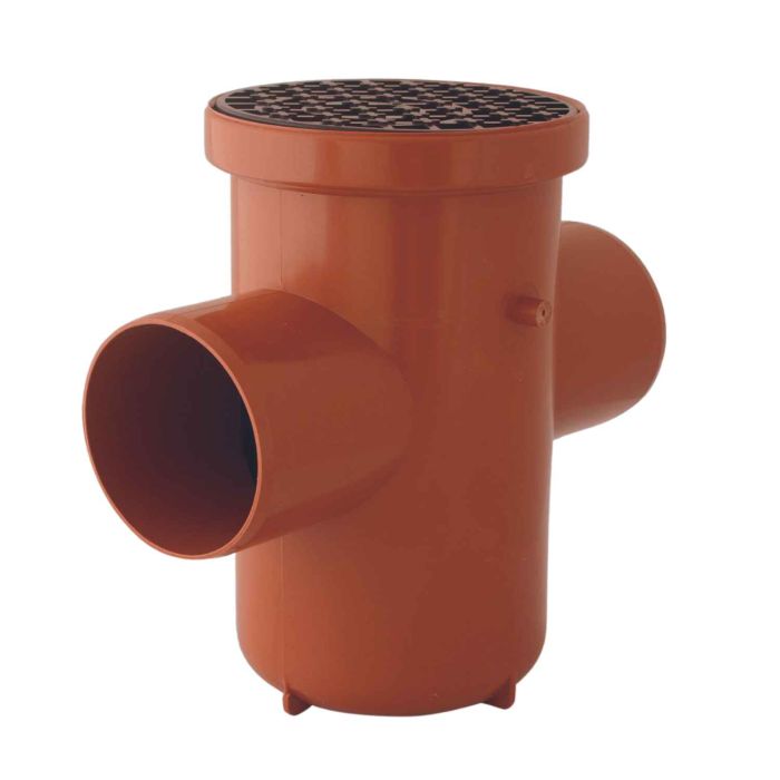 Terracotta Underground Drainage Back Inlet Roddable Gully - 110mm