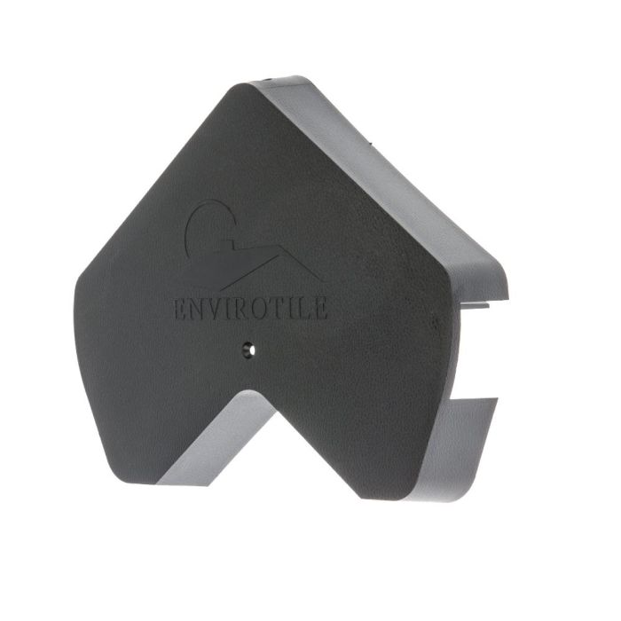 Anthracite Black Envirotile Plastic Lightweight Standard Gable End Cap - Length 170mm x Width 300mm
