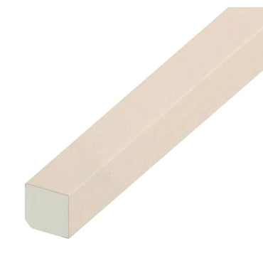 UPVC Square Section Trim - Cream White, 5m x 20mm