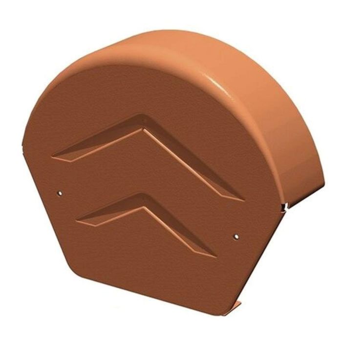 Terracotta Manthorpe Dry Verge Round Ridge Cap - 226mm x 265mm