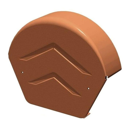 Terracotta Manthorpe Dry Verge Round Ridge Cap - 226mm x 265mm
