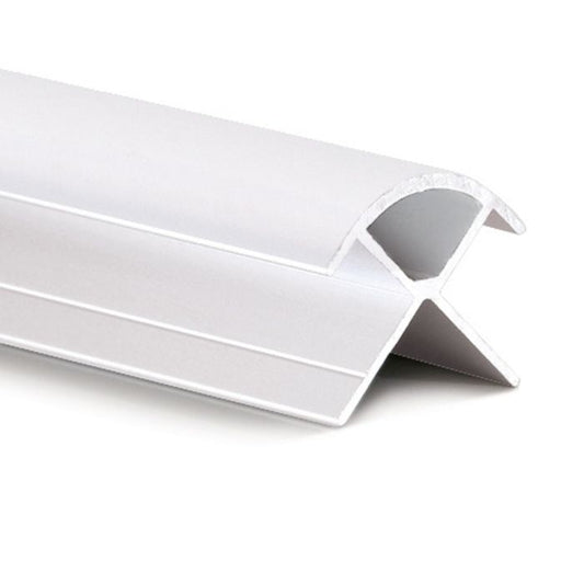 Guardian Decor Cladding White Aluminium 10mm External Corner Trim - 2.4m