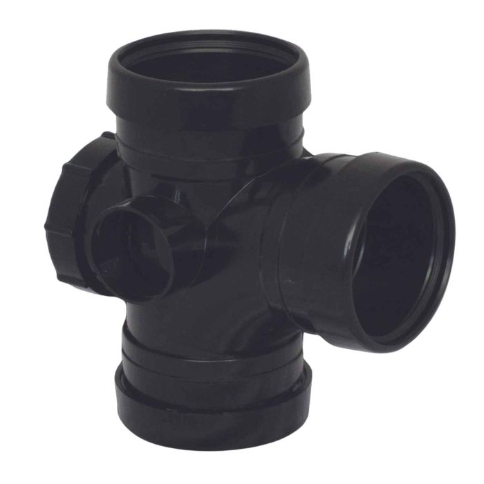 Black Triple Socket 92.5° Access Branch - 110mm