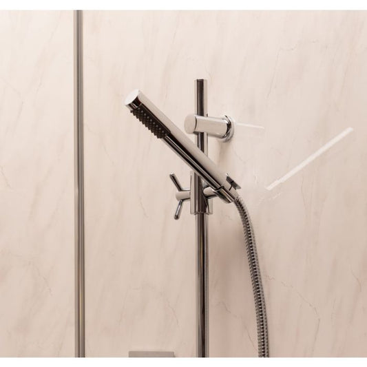 Storm Light Grey Marble 10mm Bathroom Cladding Panel - 2.4m x 1m