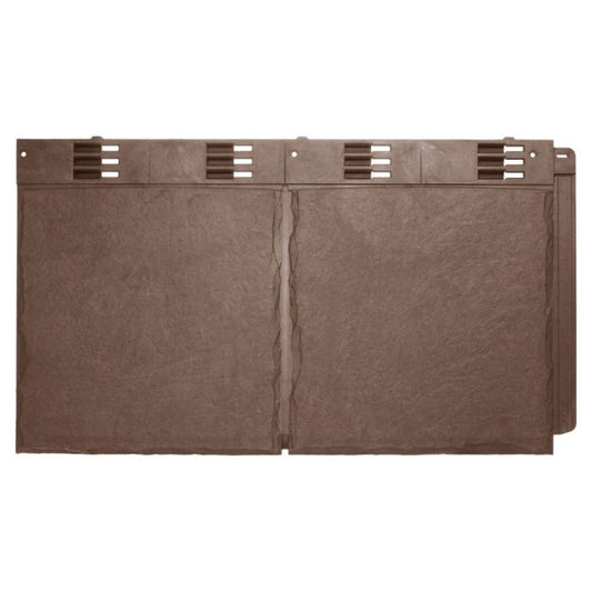 Brown Envirotile Plastic Lightweight Roof Slate Double Tile - Length 365mm x Width 630mm