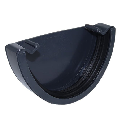 Anthracite Grey Deepflow Guttering External Stop-end - 114mm