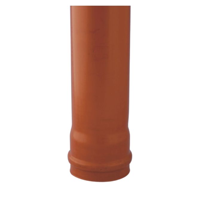 Terracotta Underground Drainage Single Socket Pipe - 110mm x Length 3m