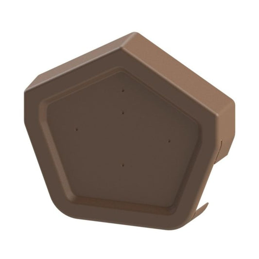 Brown Euroverge Universal Dry Verge Angled Ridge Cap - Length 245mm x Width 270mm