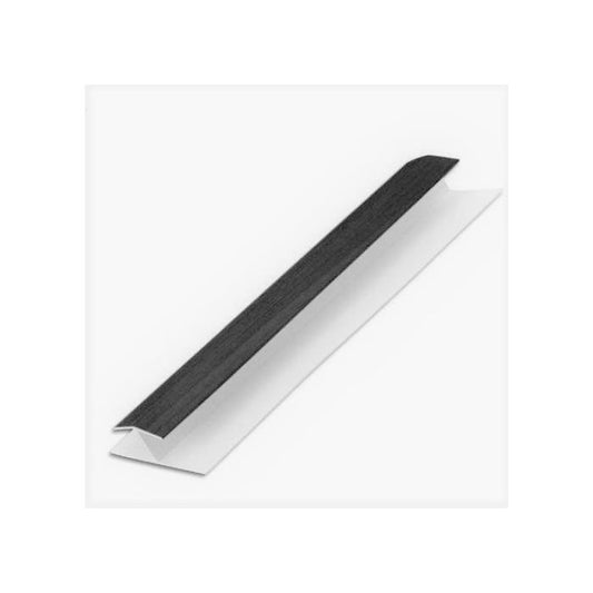 Black Ash Woodgrain Shiplap Cladding Joint Trim - Length 5m x Width 50mm
