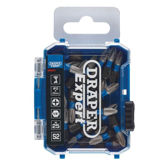Draper Expert PZ-Type Impact Screwdriver Bits - 25 Pack