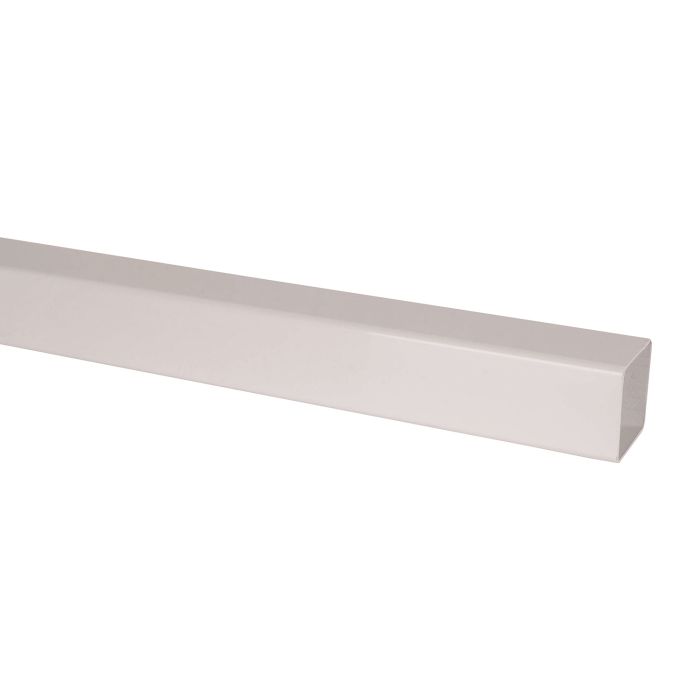 White Square Guttering Downpipe - 65mm x Length 4m