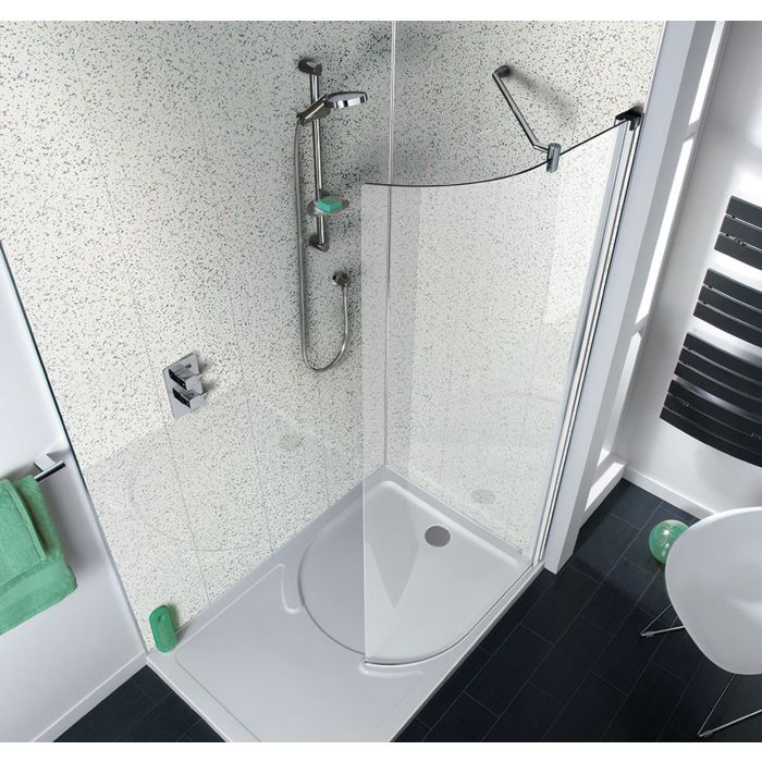 Storm White Sparkle 7mm Bathroom Cladding Pack of 4 - 2.7m x 250mm
