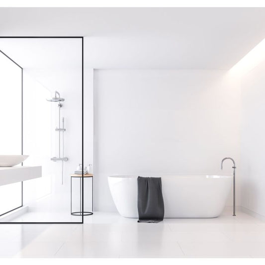 Storm White Gloss 7mm Bathroom Cladding Pack of 4 - 2.7m x 250mm