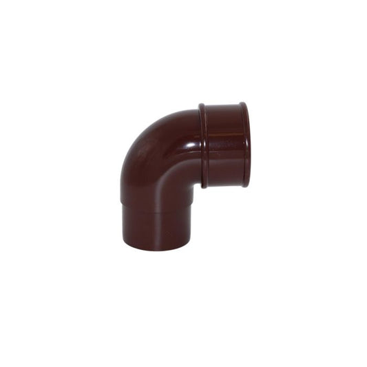 Brown Round Guttering 92.5° Downpipe Offset Bend - 112mm
