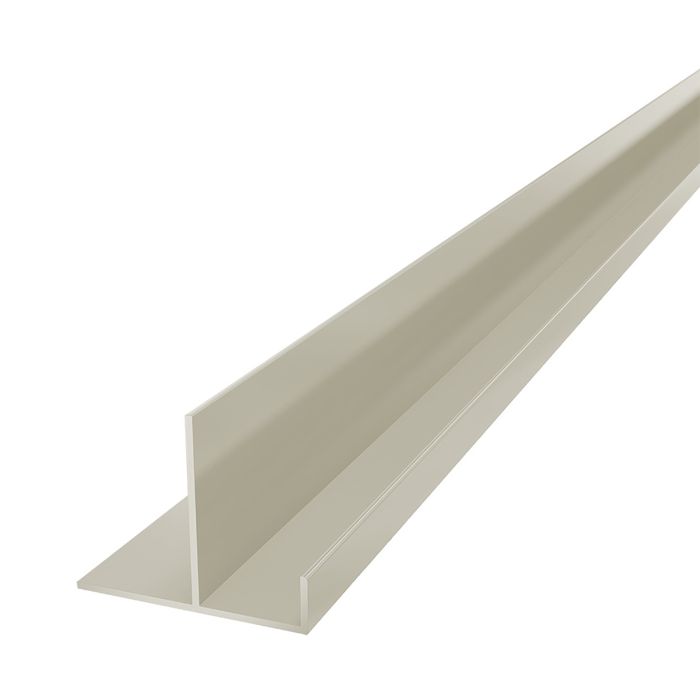 Oyster White Horizontal Coastline Cladding Aluminium End Closer - Length 5m