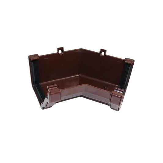 Brown Ogee Guttering 135° Internal Angle - 135mm