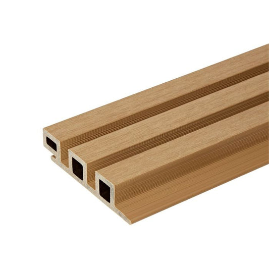 Natural Oak Forma Slatted Composite Cladding Board - Length 2.5m x Width 120mm