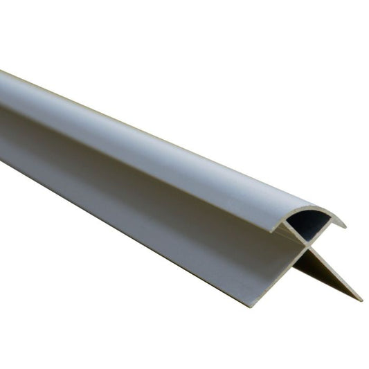 Satin Anodised Aluminium External Corner Trim for 11mm Panel - 2.42m Length
