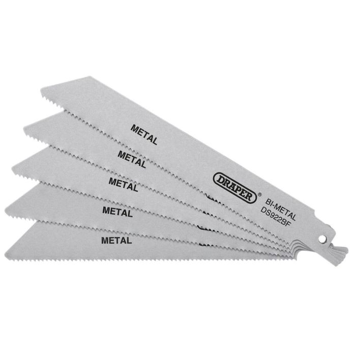 Draper Bi-metal 150mm Reciprocating Saw Blades Multi Purpose Cutting 14tpi - 5 Pack