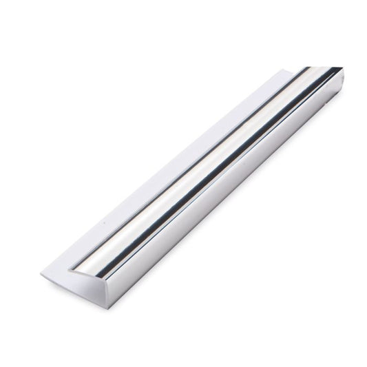 Guardian Chrome PVC 10mm Decor Cladding 1 Part Edge Trim - 2.7m