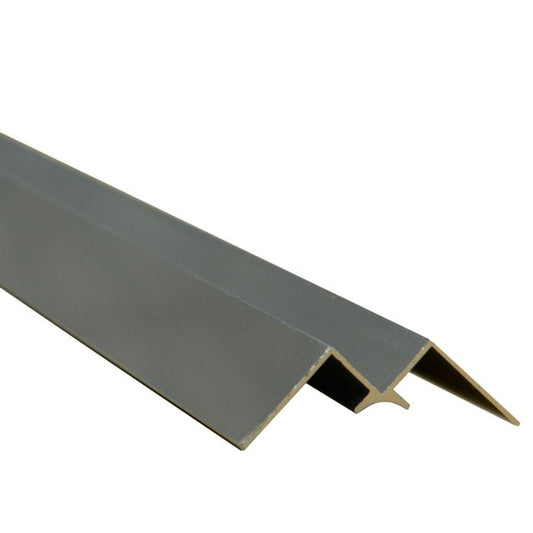 Polished Chrome Aluminium Internal Corner Trim for 11mm Panel - 2.42m Length